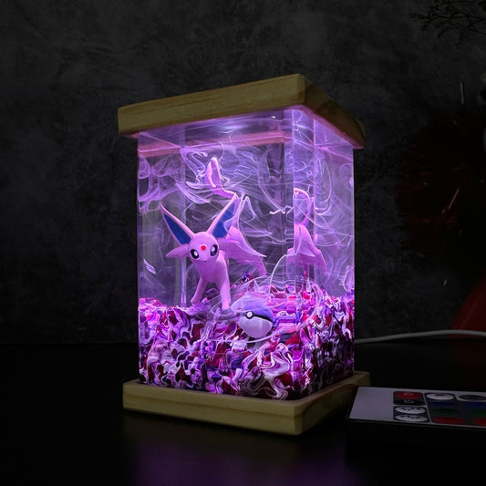 Espeon Resin Epoxy Lamp, Night Light