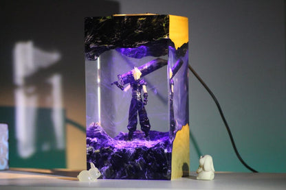 Cloud Strife Epoxy Resin Lamp