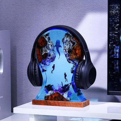 Whale Shark Headphone Stand Resin Lamp