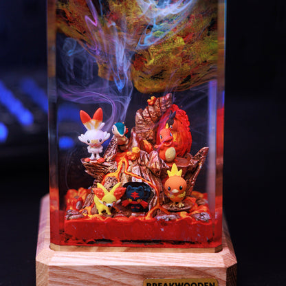 Cute Pokemon World Resin Lamp