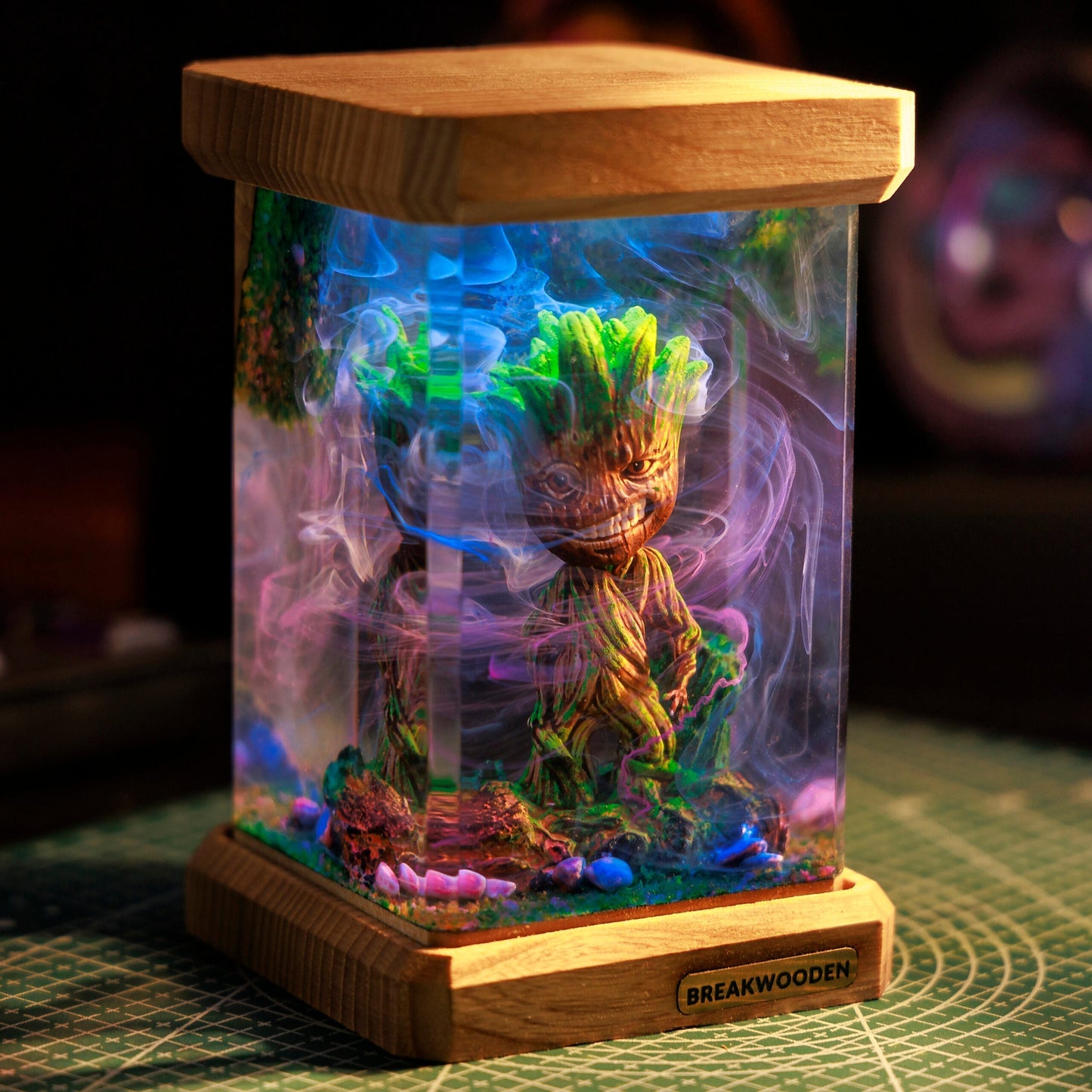 Groot Superhero Resin Lamp