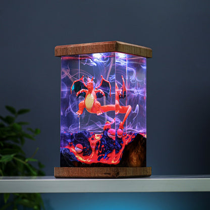 CHARIZAR Pokemon Epoxy Lamp