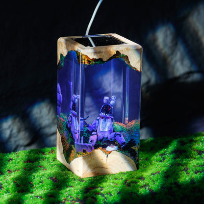 Creepy Bunny Resin Lamp