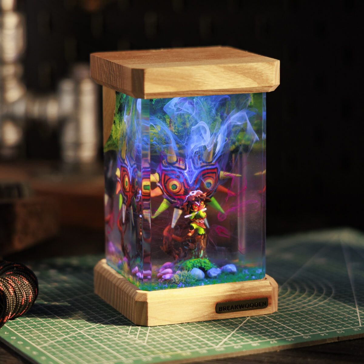 Majora Mask Resin Lamp