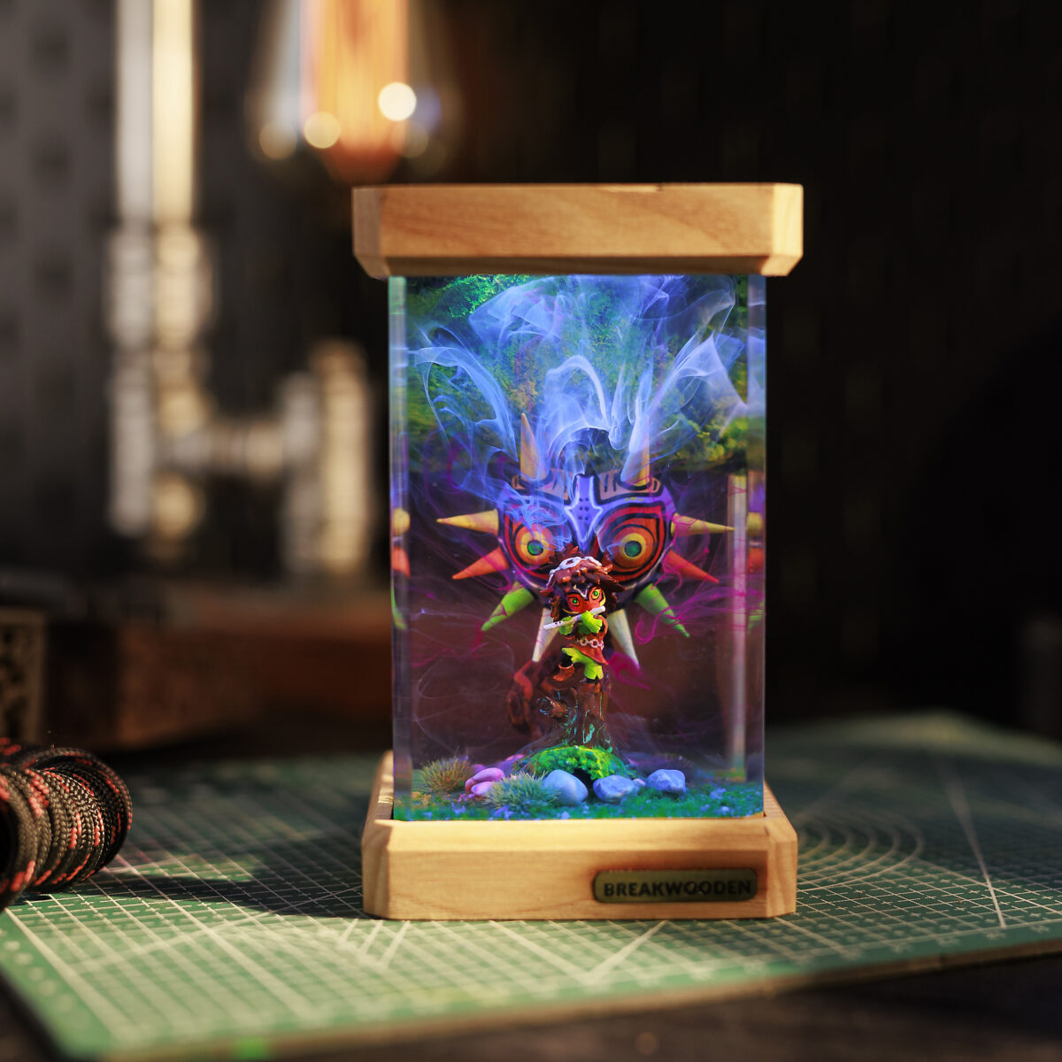 Majora Mask Resin Lamp