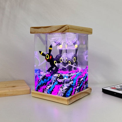 Umbreon Resin Epoxy Lamp, Night Light