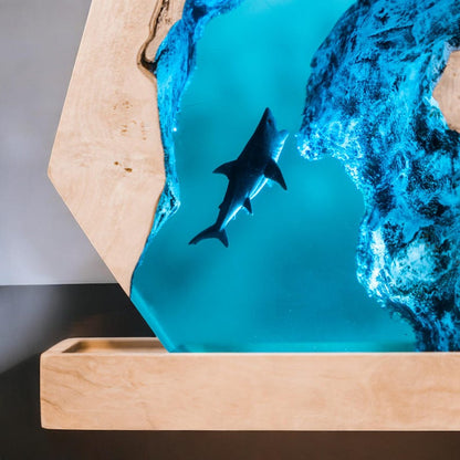 Shark Resin Epoxy Lamp, Night Light