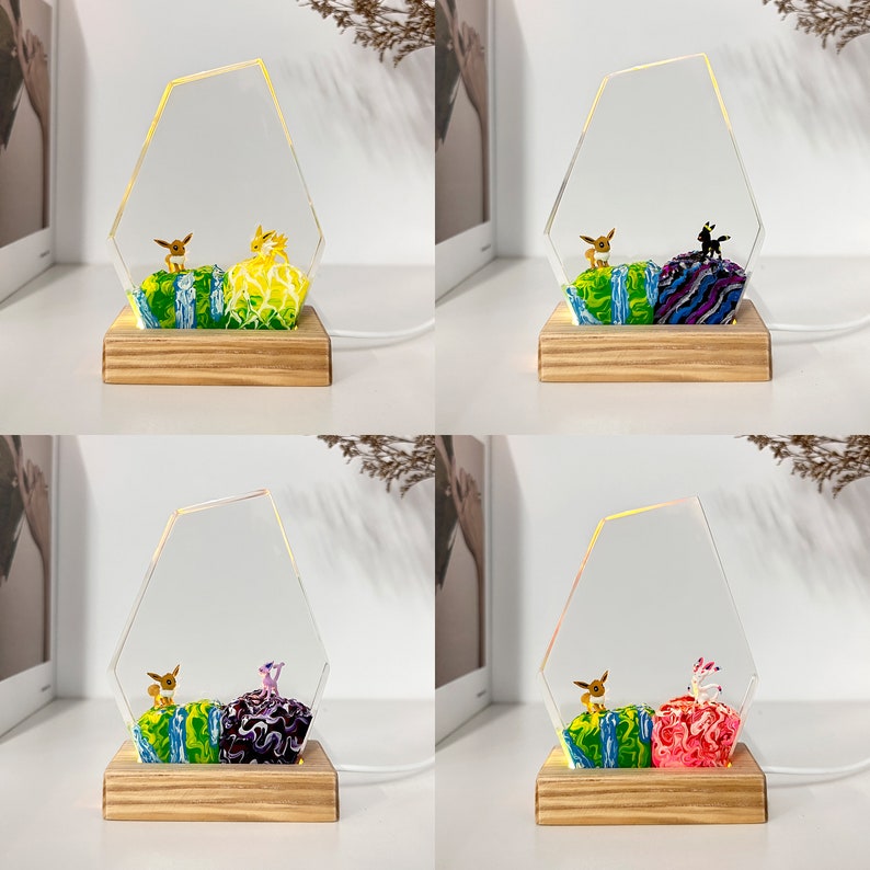 Pokemon Resin Epoxy Lamp, Night Light