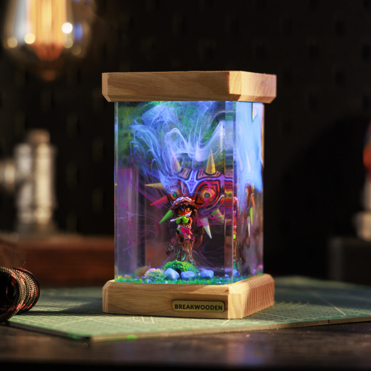 Majora Mask Resin Lamp