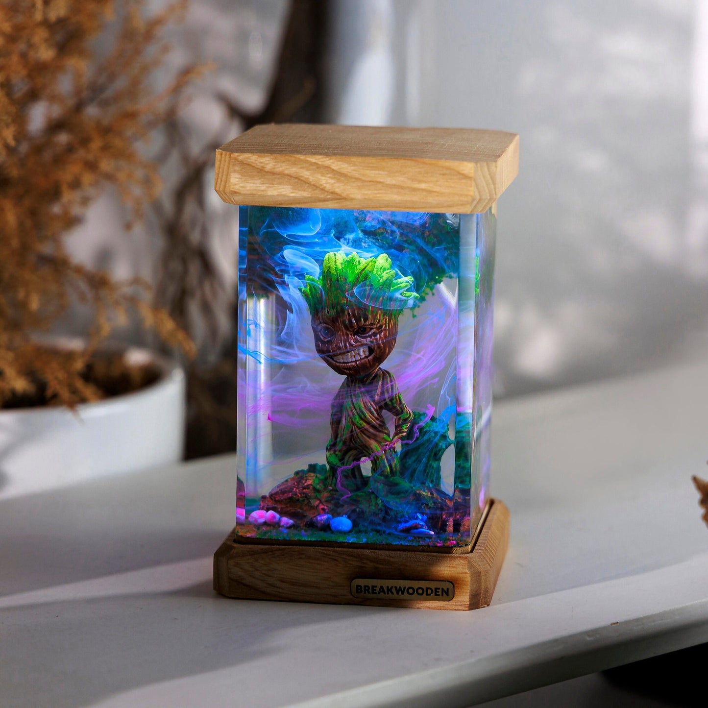 Groot Superhero Resin Lamp