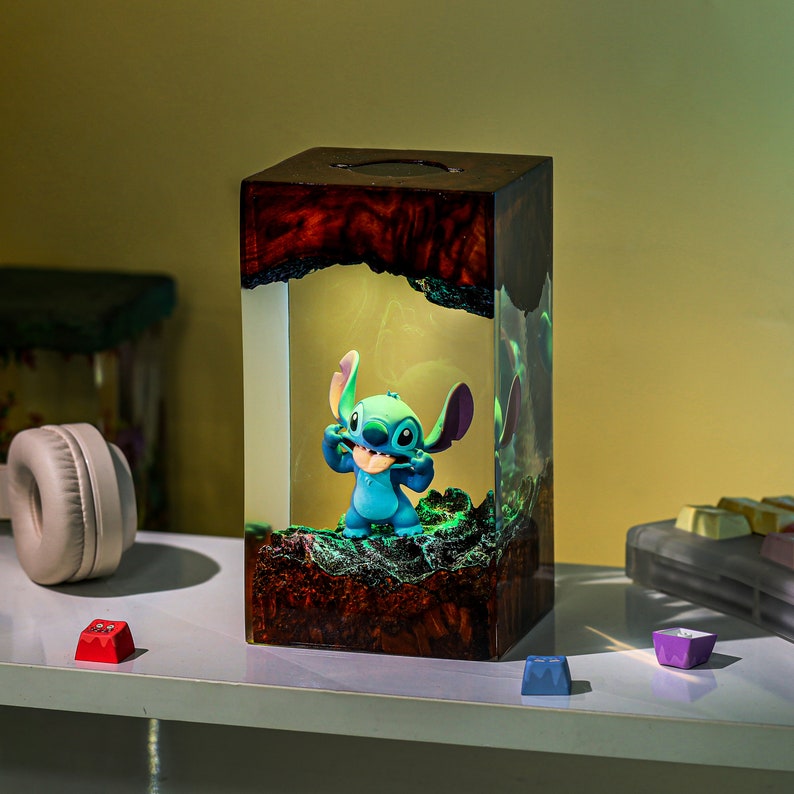 Cute Stitch Epoxy Night Light