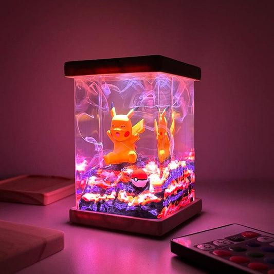 Cute Pikachu Pokemon Resin Epoxy Lamp, Night Light