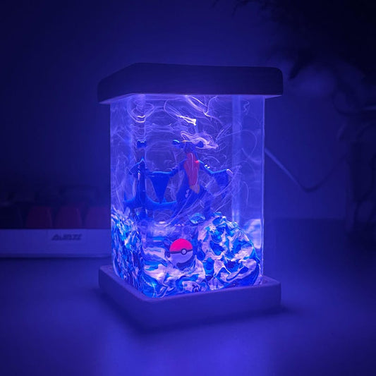 Garchomp Pokemon Resin Epoxy Lamp, Night Light