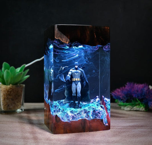 Batman Super Hero Resin Epoxy Lamp