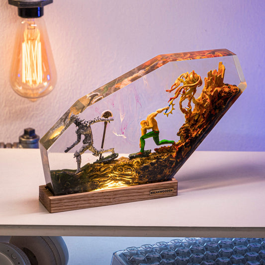 Mythical War Resin Lamp