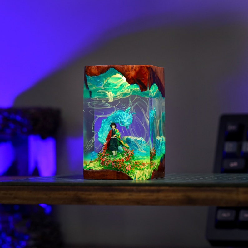 Giyuu Demon Slayer Epoxy Resin Lamp