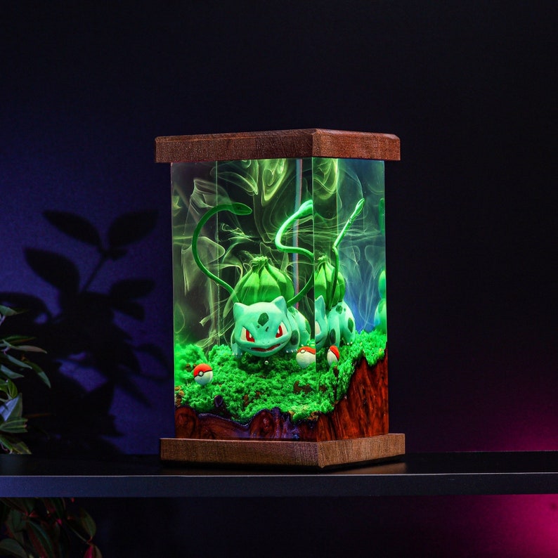 Bulbasaur Pokemon Epoxy Lamp