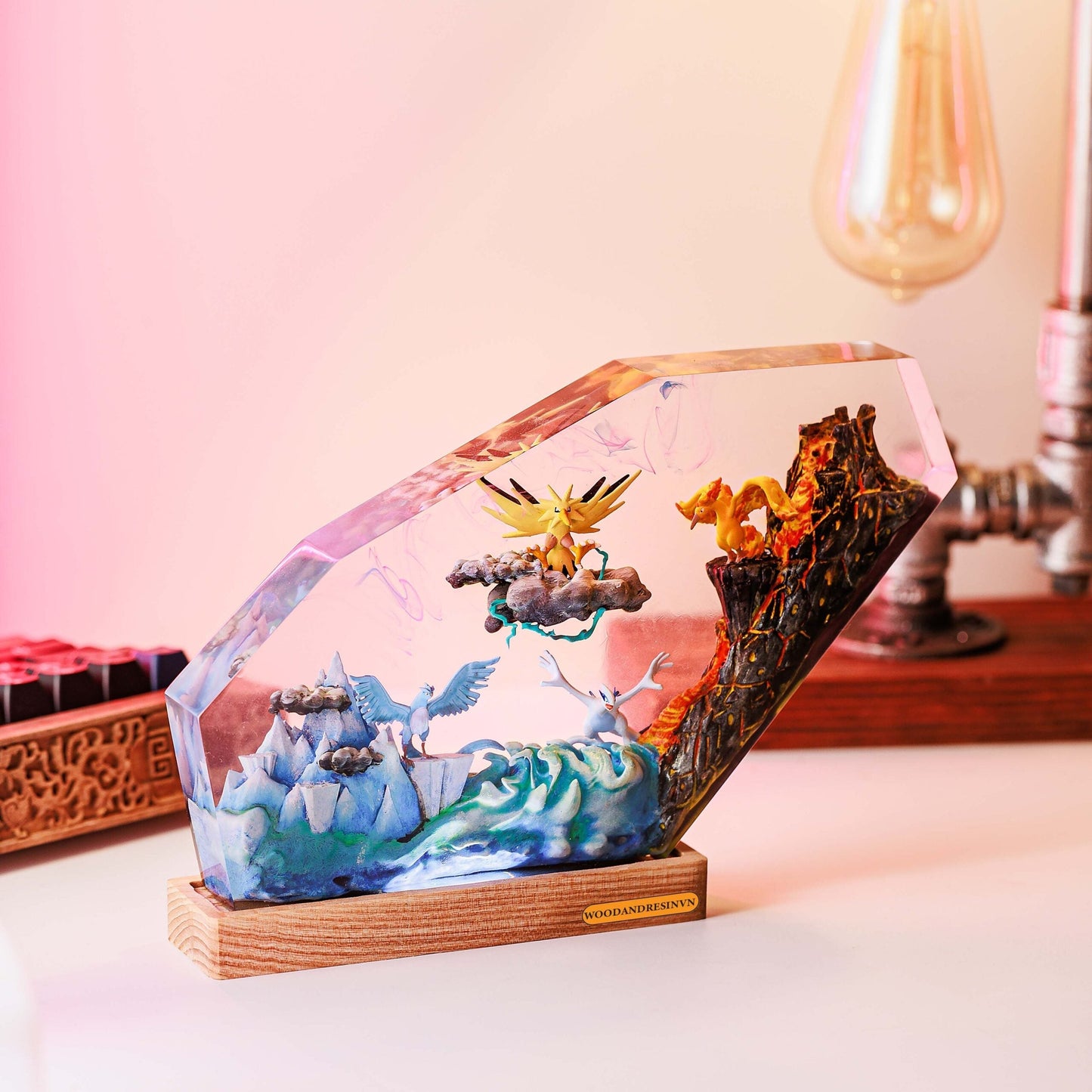 Birds Pokemons Resin Lamp