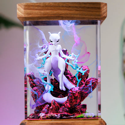 Iconic Mewtwo Pokemon Resin Diorama Lamp