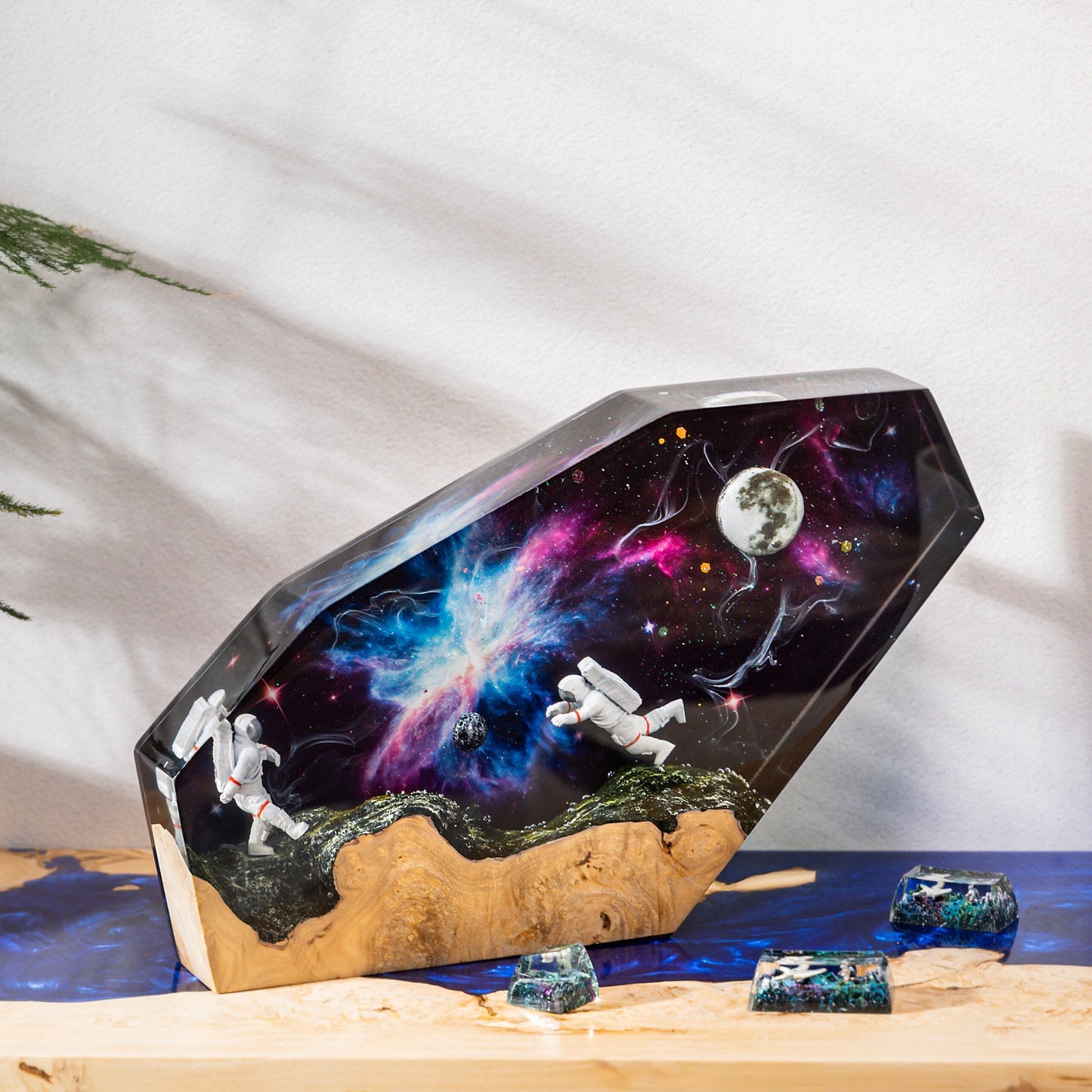 Astronauts Interstellar Space Epoxy Lamp