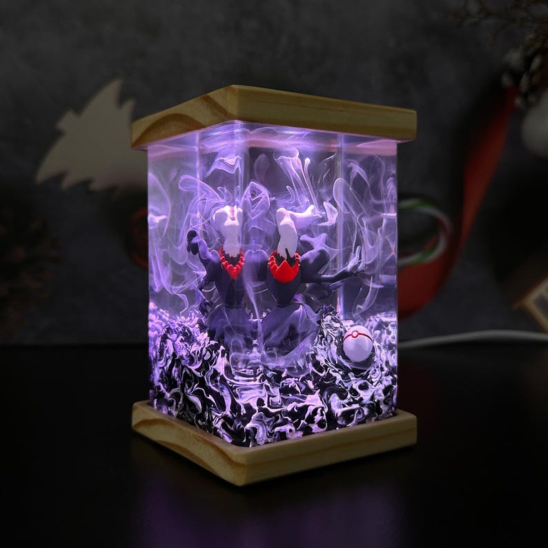 Darkrai Pokemon Resin Epoxy Lamp, Night Light