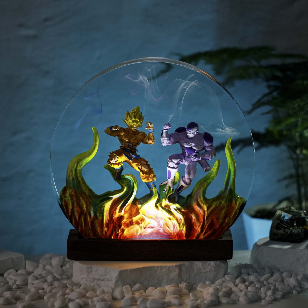 Goku x Fieza Anime War Resin Lamp