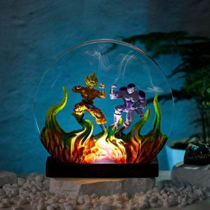 Goku x Fieza Anime War Resin Lamp