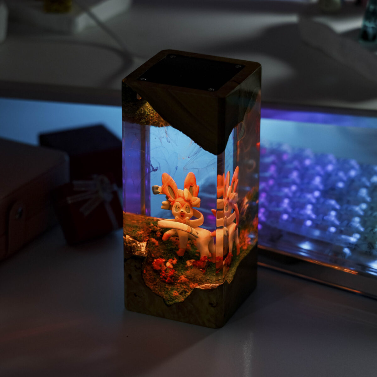 Sylveon Pokemon Resin Diorama Lamp