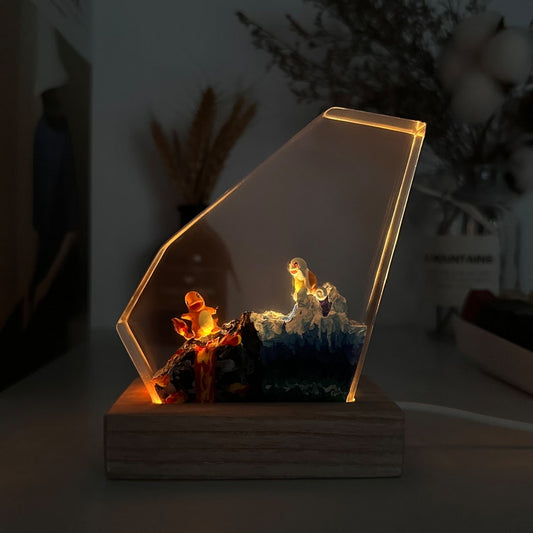 Charmander Resin Epoxy Lamp, Night Light