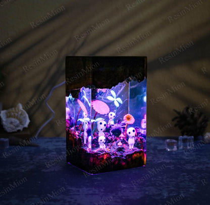 Japanese Folklore Resin Lamp