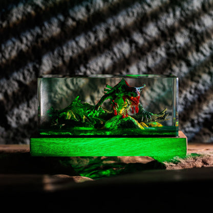 Carnivorous Dinosaur Diorama Resin Lamp