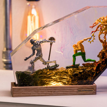 Mythical War Resin Lamp