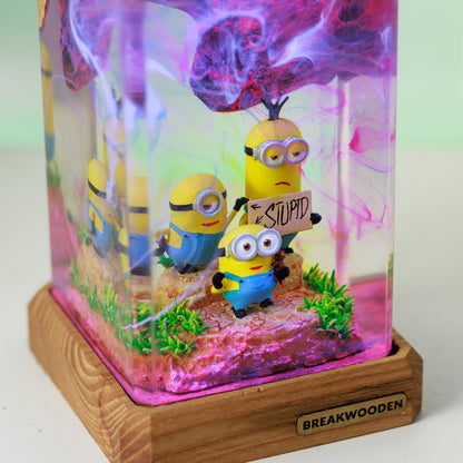 Minions Resin Lamp