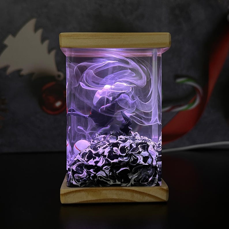 Darkrai Pokemon Resin Epoxy Lamp, Night Light