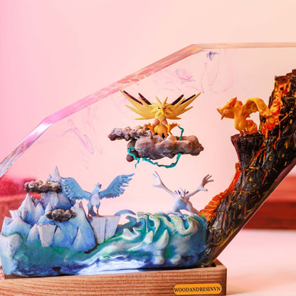 Birds Pokemons Resin Lamp