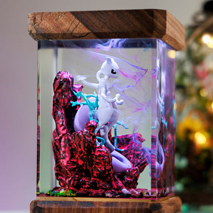 Iconic Mewtwo Pokemon Resin Diorama Lamp