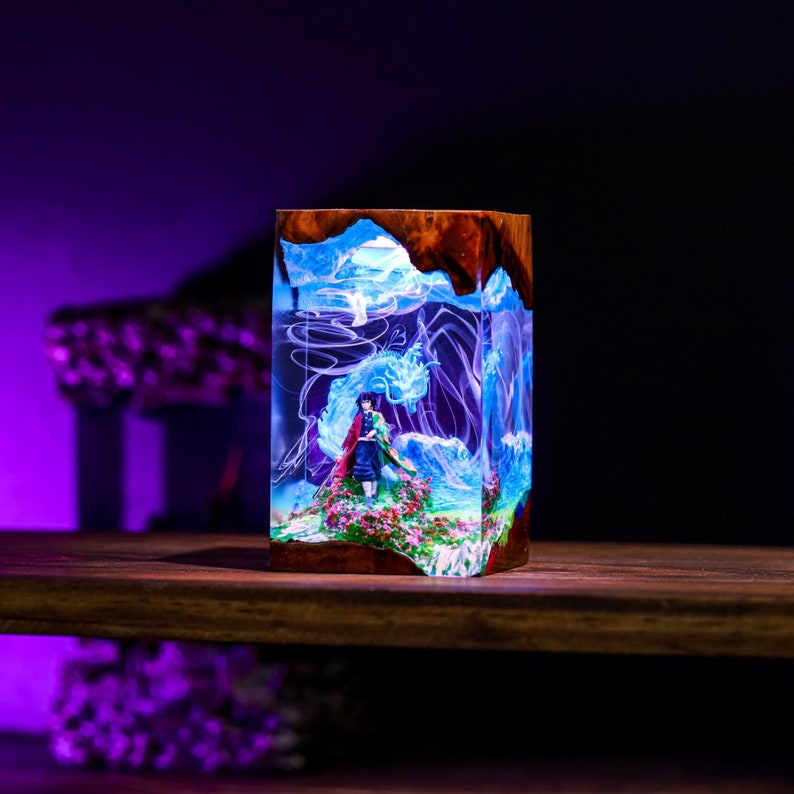 Giyuu Demon Slayer Epoxy Resin Lamp