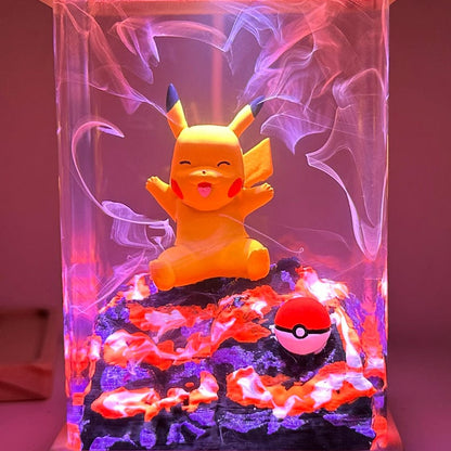 Cute Pikachu Pokemon Resin Epoxy Lamp, Night Light