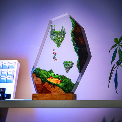 TOTK Link and Sky Islands Night light Resin Wood