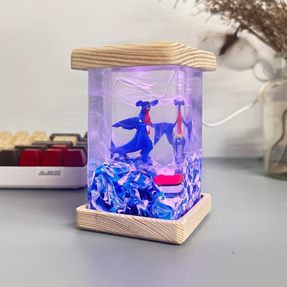 Garchomp Pokemon Resin Epoxy Lamp, Night Light