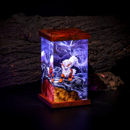 Arcanine Pokemon Epoxy Lamp