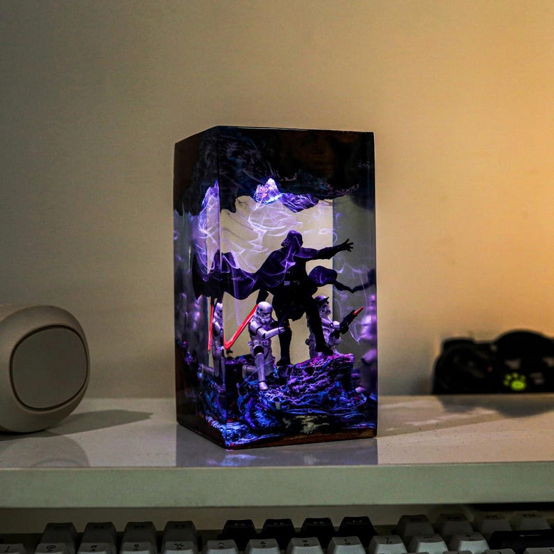 Darth Vader Diorama Resin Epoxy Lamp