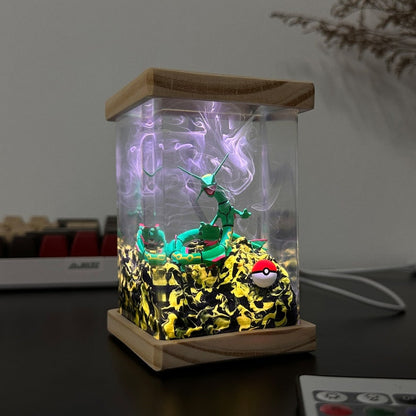 Rayquaza Pokemon Resin Epoxy Lamp, Night Light