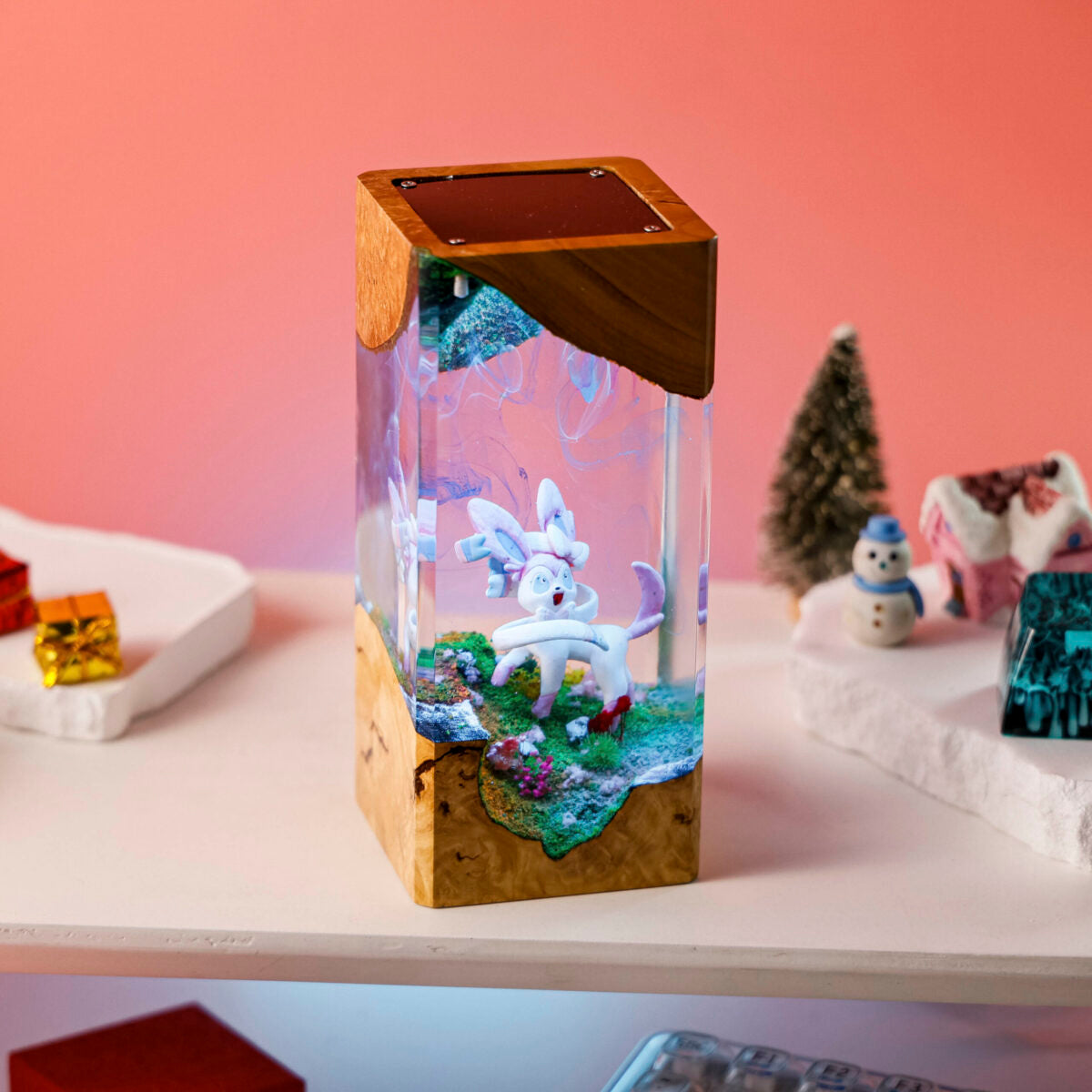 Sylveon Pokemon Resin Diorama Lamp