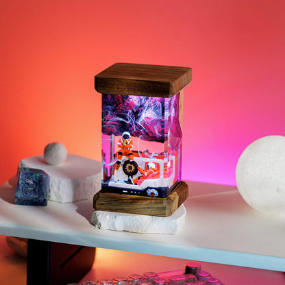 Astronaut on Spaceships Resin Diorama Lamp