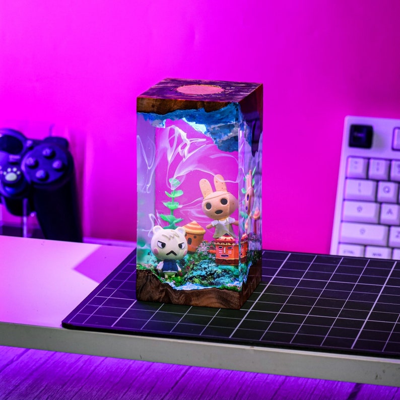 Coco Animal Crossing Epoxy Lamp