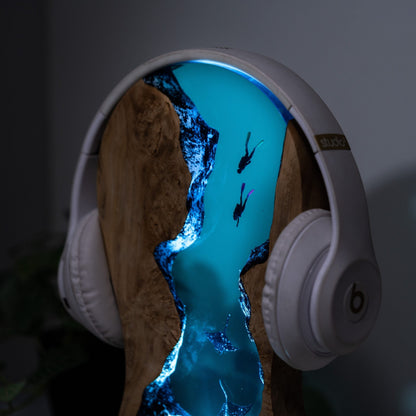 Headphone Stand Ray Epoxy Lamp